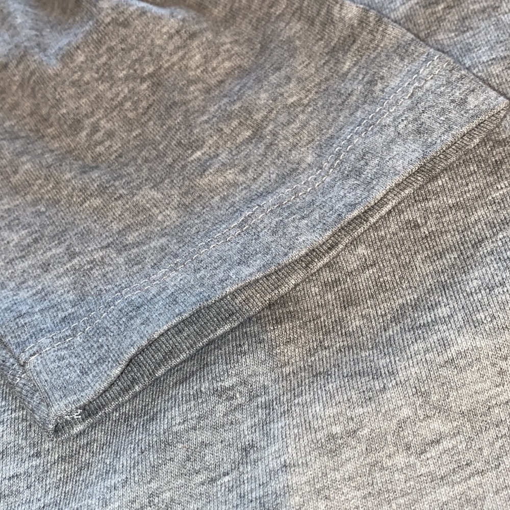 3/4 sleeve scoop neck relaxed t-shirt for women light grey/gray XL - Picture 9 of 10